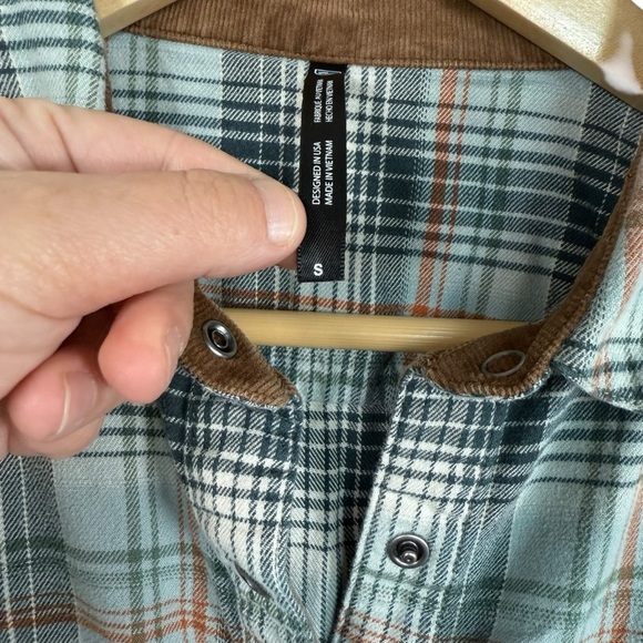 Kuhl Women’s Tess Snap Plaid Flannel in Green/Orange Size S - Picture 3 of 11